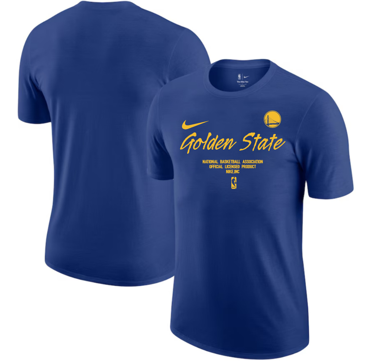 Men 2025 NBA Golden State Warriors Blue Nike T shirts style 3->nba t-shirts->Sports Accessory